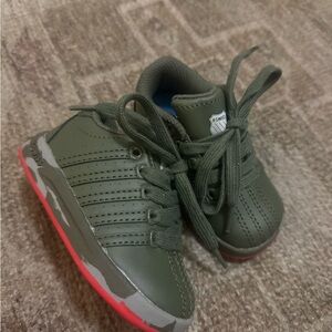 K-Swiss Kids' Olive and Red Sneakers